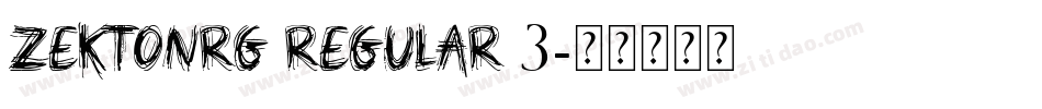 ZektonRg Regular 3字体转换